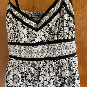 Black and white dress, worn only once!  Size 11.  This dress is in great shape.